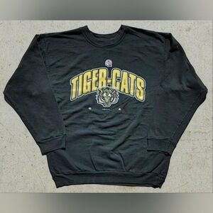 Vtg 1999 CFL Hamilton Tiger Cats Starter Brand Made in Canada Crew Sweatshirt M